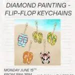 adult crafternoon flip flop keychains