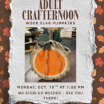 wood slab pumpkin- crafternoon