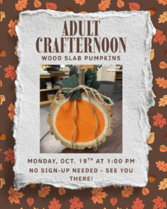 wood slab pumpkin- crafternoon