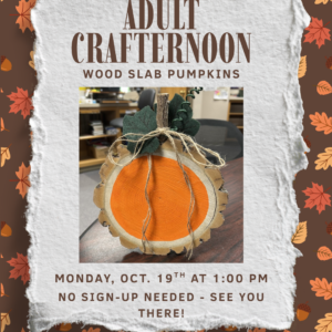 wood slab pumpkin- crafternoon